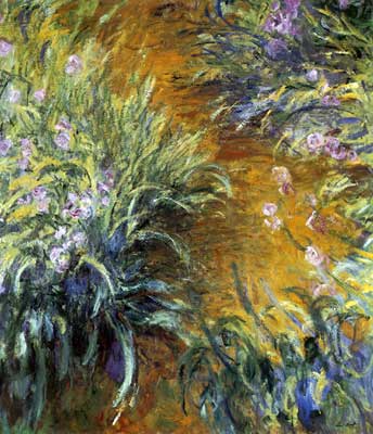 Claude Monet, The Path Through the Irises Fine Art Reproduction Oil Painting