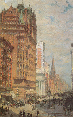Colin Campbell Cooper, Fifth Avenue+ N.Y.C. Fine Art Reproduction Oil Painting