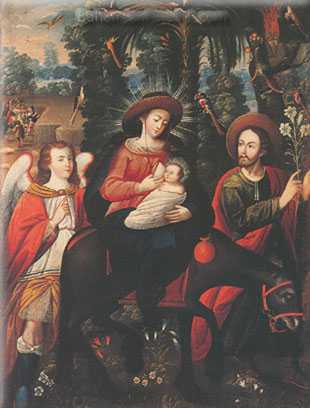  Cuzco School, Flight to Egypt Fine Art Reproduction Oil Painting