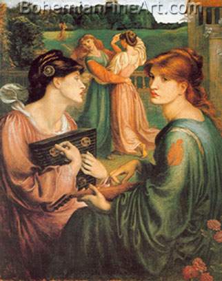 Dante Gabriel Rossetti, The Bower Meadow Fine Art Reproduction Oil Painting