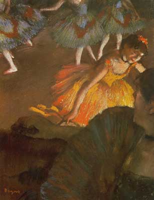 Edgar Degas, Ballerina and Lady with a Fan (Pastel on Paper) Fine Art Reproduction Oil Painting