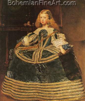 Diego Rodriguez de Silva Velazquez, Infanta Margarita in a Blue Dress Fine Art Reproduction Oil Painting