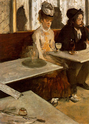 Edgar Degas, L'Absinthe Fine Art Reproduction Oil Painting