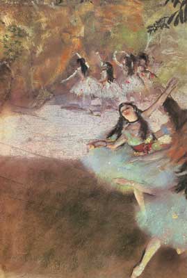 Edgar Degas, On The Stage (Pastel on Paper) Fine Art Reproduction Oil Painting