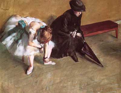 Edgar Degas, Waiting Fine Art Reproduction Oil Painting