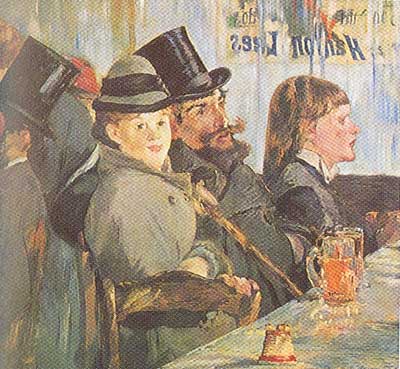 Edouard Manet, At the Cafe Fine Art Reproduction Oil Painting