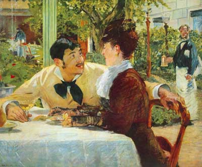 Edouard Manet, Chez Le Pere Lathuille Fine Art Reproduction Oil Painting