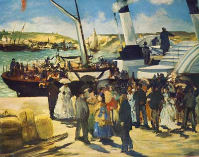 Edouard Manet, Departure of the Folkstone Boat Fine Art Reproduction Oil Painting