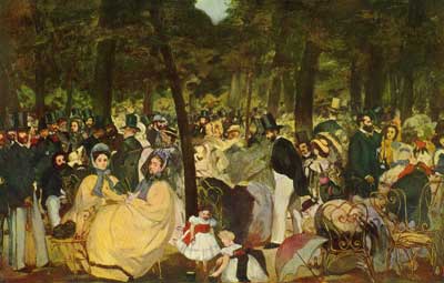 Edouard Manet, Music in the Tuileries Fine Art Reproduction Oil Painting