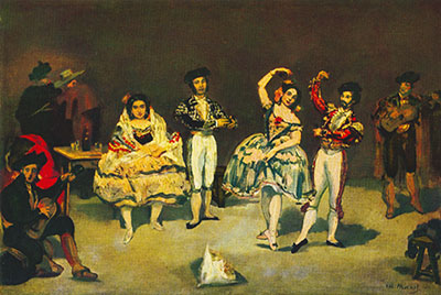 Edouard Manet, The Ballet Espagnol Fine Art Reproduction Oil Painting