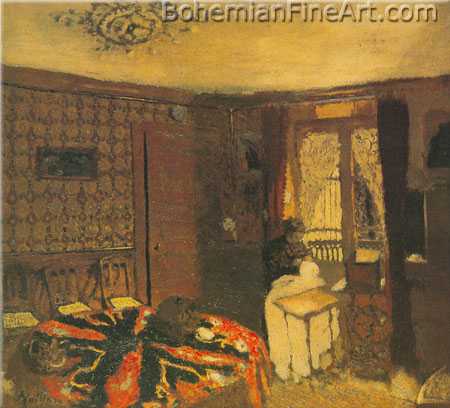 Edouard Vuillard, Interior with Figure Fine Art Reproduction Oil Painting