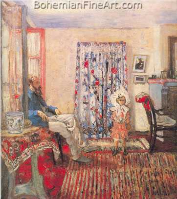 Edouard Vuillard, The Painter Ker-Xavier Roussel and His Daughter Fine Art Reproduction Oil Painting