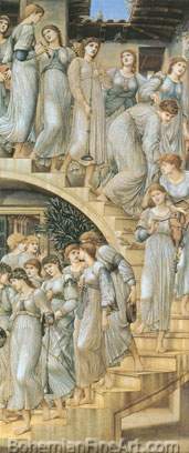 Edward Burne-Jones, The Golden Stairs Fine Art Reproduction Oil Painting