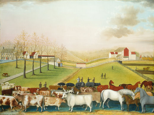 Edward Hicks, The Cornell Farm Fine Art Reproduction Oil Painting