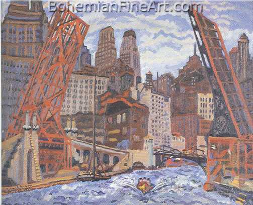 Emil Armin, The Open Bridge Fine Art Reproduction Oil Painting