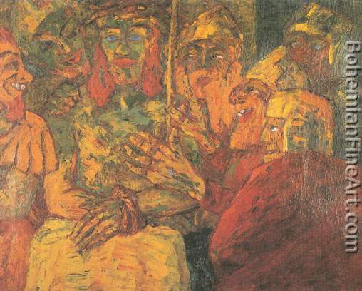 Emil Nolde, Mocking of Christ Fine Art Reproduction Oil Painting