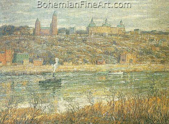 Ernest Lawson, On the Harlem Fine Art Reproduction Oil Painting