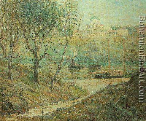 Ernest Lawson, University Heights+ New York Fine Art Reproduction Oil Painting