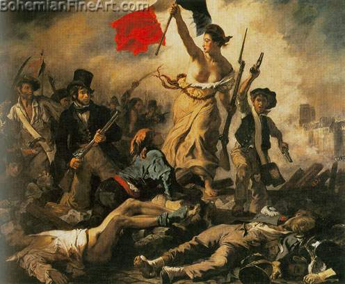 Eugene Delacroix, Liberty Leading the People Fine Art Reproduction Oil Painting