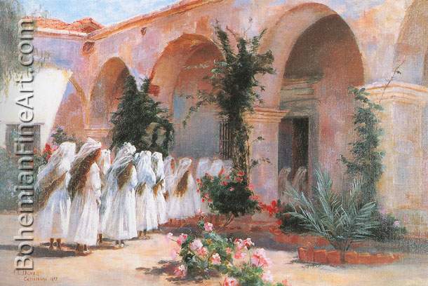 Fannie Duvall, First Communion+ San Juan Capistrano Fine Art Reproduction Oil Painting