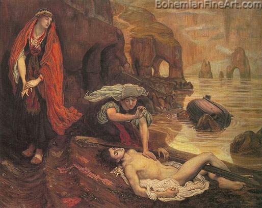 Ford Maddox Brown, Don Juan Found on the Beach by Haidee Fine Art Reproduction Oil Painting