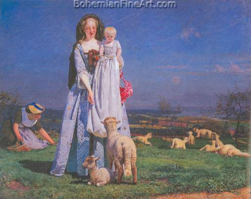Ford Maddox Brown, The Pretty Baa-Lambs Fine Art Reproduction Oil Painting
