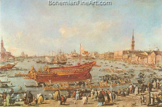 Francesco Guardi, The Departure of Bucentaur for the Lido Fine Art Reproduction Oil Painting