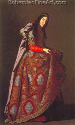 Francisco de Zurbaran, Saint Casida Fine Art Reproduction Oil Painting