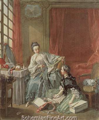 Francois Boucher, La Marchande de Modes Fine Art Reproduction Oil Painting