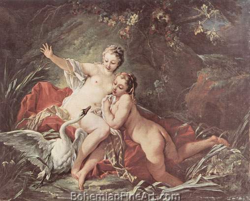 Francois Boucher, Leda and the Swan Fine Art Reproduction Oil Painting