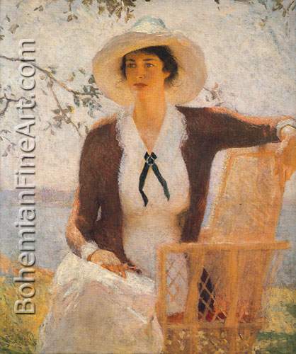 Frank W. Benson, My Daughter Elizabeth Fine Art Reproduction Oil Painting