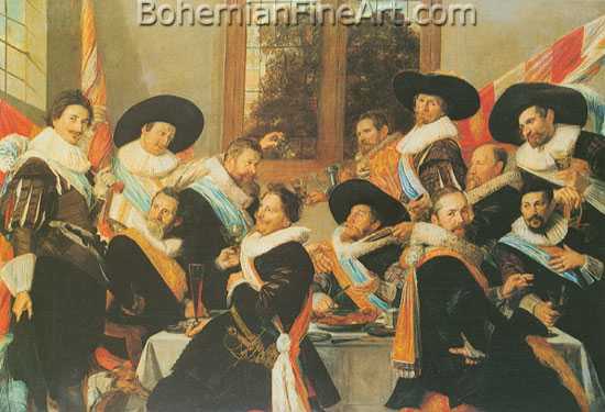 Frans Hals, Banquet of the Officers of the Civic Guard Fine Art Reproduction Oil Painting