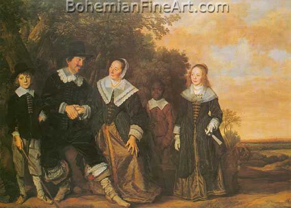 Frans Hals, Family Group Fine Art Reproduction Oil Painting