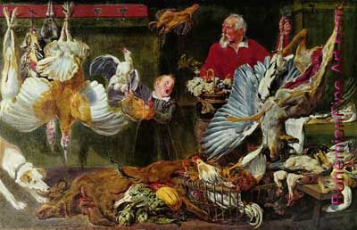 Frans Snyders, Wildbrethandler Fine Art Reproduction Oil Painting