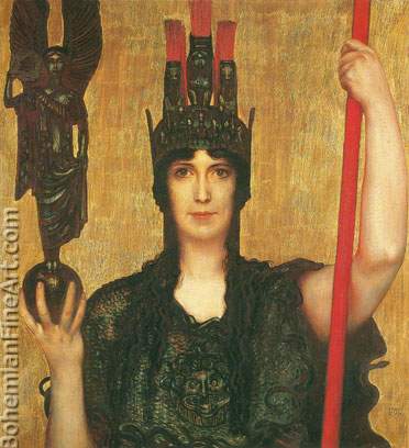 Franz Von Struck, Pallas Athene Fine Art Reproduction Oil Painting