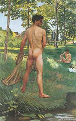 Frederic Bazille, Fisherman with a Net Fine Art Reproduction Oil Painting