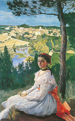 Frederic Bazille, View of the Village Fine Art Reproduction Oil Painting