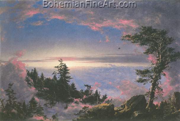 Frederic Edwin Church, Above the Clouds at Sunrise Fine Art Reproduction Oil Painting