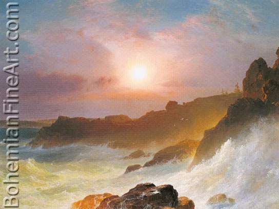 Frederic Edwin Church, Coast Scene Fine Art Reproduction Oil Painting