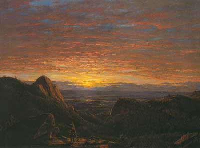 Frederic Edwin Church, Morning Looking East over Hudson Valley Fine Art Reproduction Oil Painting