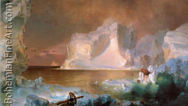 Frederic Edwin Church, The Icebergs Fine Art Reproduction Oil Painting