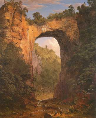 Frederic Edwin Church, The Natural Bridge+ Virginia Fine Art Reproduction Oil Painting