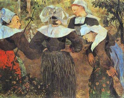 Paul Gauguin, The Four Breton Girls Fine Art Reproduction Oil Painting