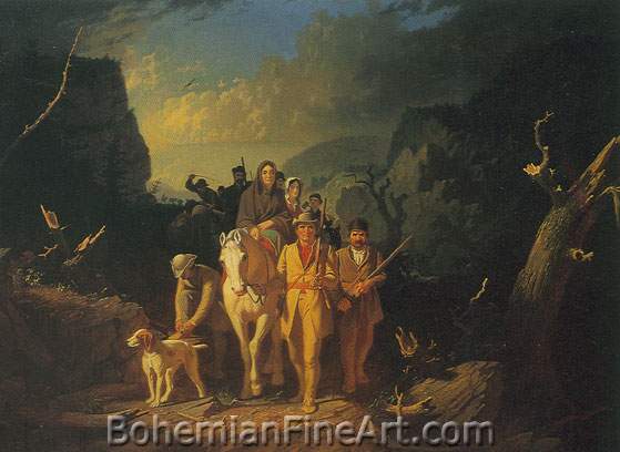 George Caleb Bingham, Daniel Boone Escorting Settlers Fine Art Reproduction Oil Painting