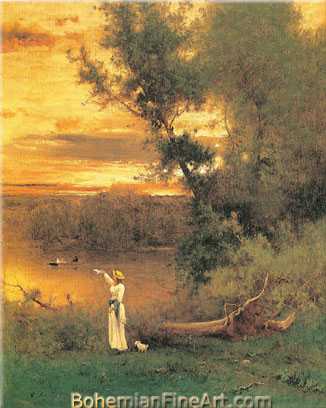 George Innes, Shades of Evening Fine Art Reproduction Oil Painting