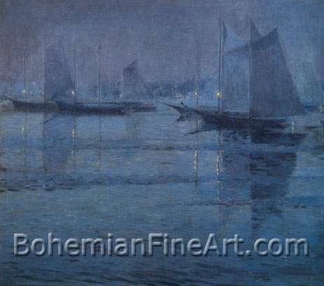 George Sotter, The Fog Evening Fine Art Reproduction Oil Painting
