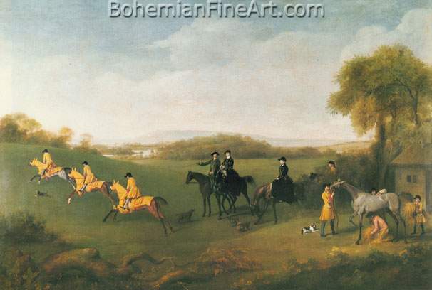 George Stubbs, Racehorses Excercising at Goodward Fine Art Reproduction Oil Painting