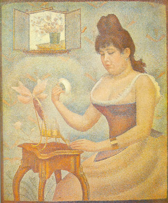 Georges Seurat, Young Woman Powerdering Herself Fine Art Reproduction Oil Painting