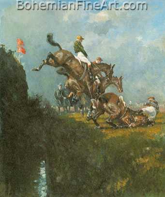 Gilbert Joseph Holiday, Becher's Brook Fine Art Reproduction Oil Painting