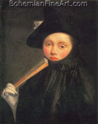 Giovanni Battista Tiepolo, A Young Women in Domino and Three Cornered Hat Fine Art Reproduction Oil Painting